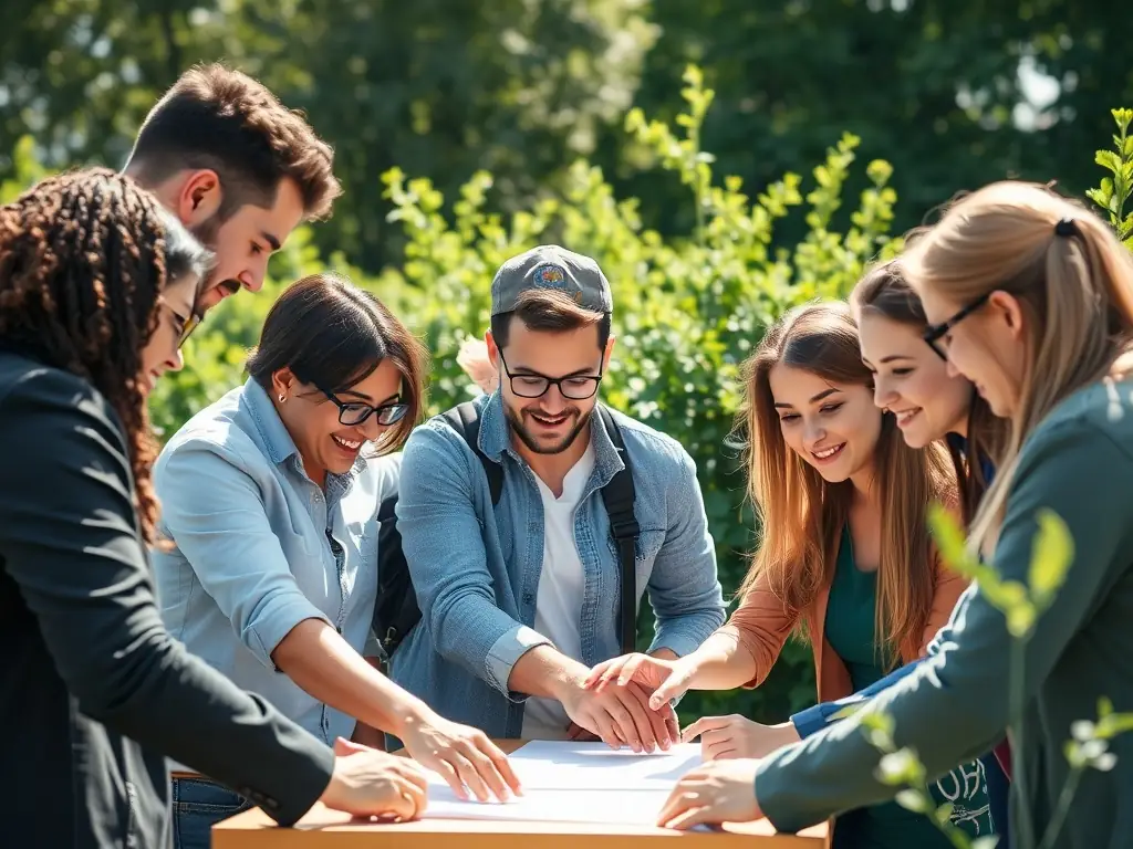 A diverse group of employees participating in a team-building exercise, facilitated by a business coach, emphasizing collaboration and improved workplace dynamics.